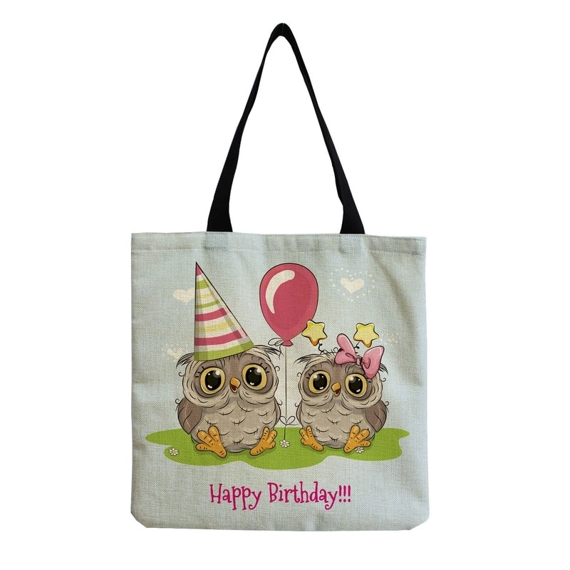Women's Casual Cartoon Shopping Bags