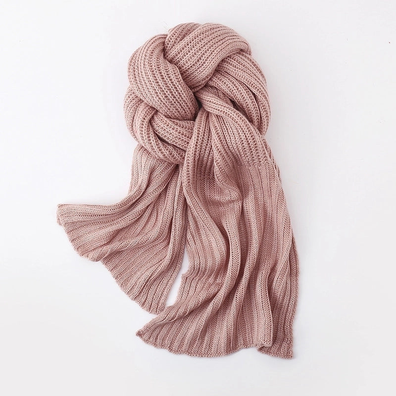 Women's Minimalist Classic Style Color Block Acrylic Scarf