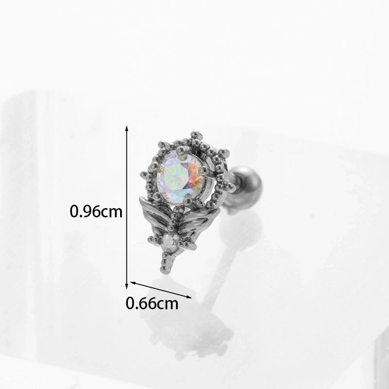 Ear Cartilage Rings & Studs Geometric Copper Plating Artificial Gemstones