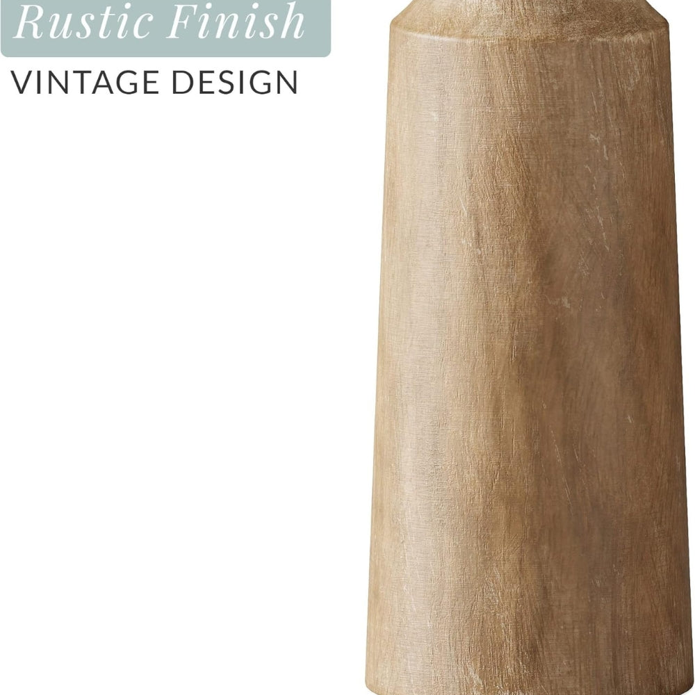 Heirloom Carved Wooden Candle Holders