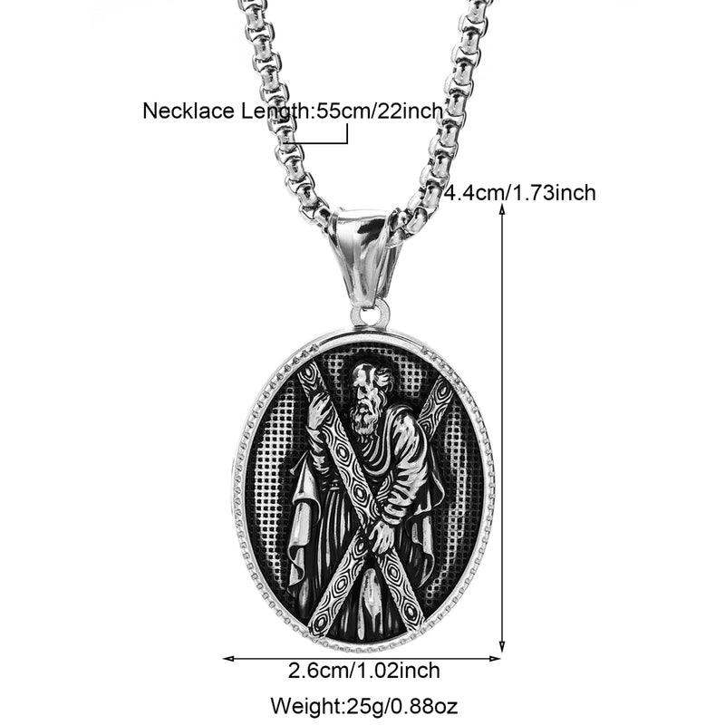 Modern Style Classic Style Portrait Cross Solid Color 304 Stainless Steel 18K Gold Plated Round Pendant Necklace