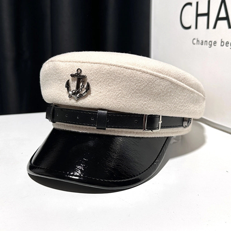Women's Elegant Basic Minimalist Solid Color Curved Eaves Beret Hat