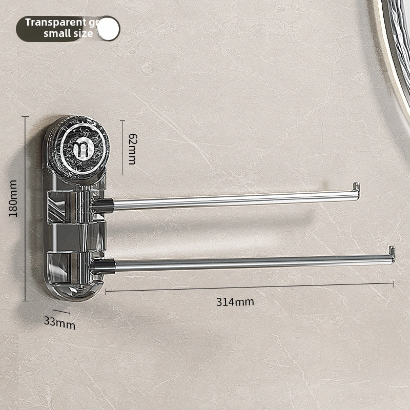 Suction Cup Towel Rack Internet Celebrity Punch-free Wall-mounted Rotating Rack Bathroom Towel Bar Multi-bar Multi-function Rack
