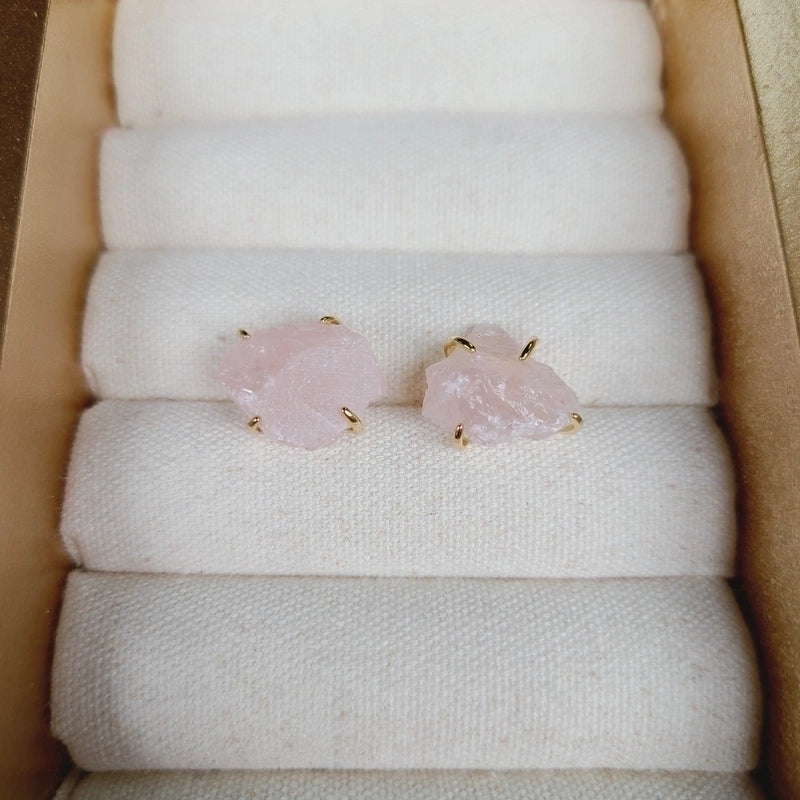 2 Pieces Minimalist Geometric Plating Crystal Ear Studs