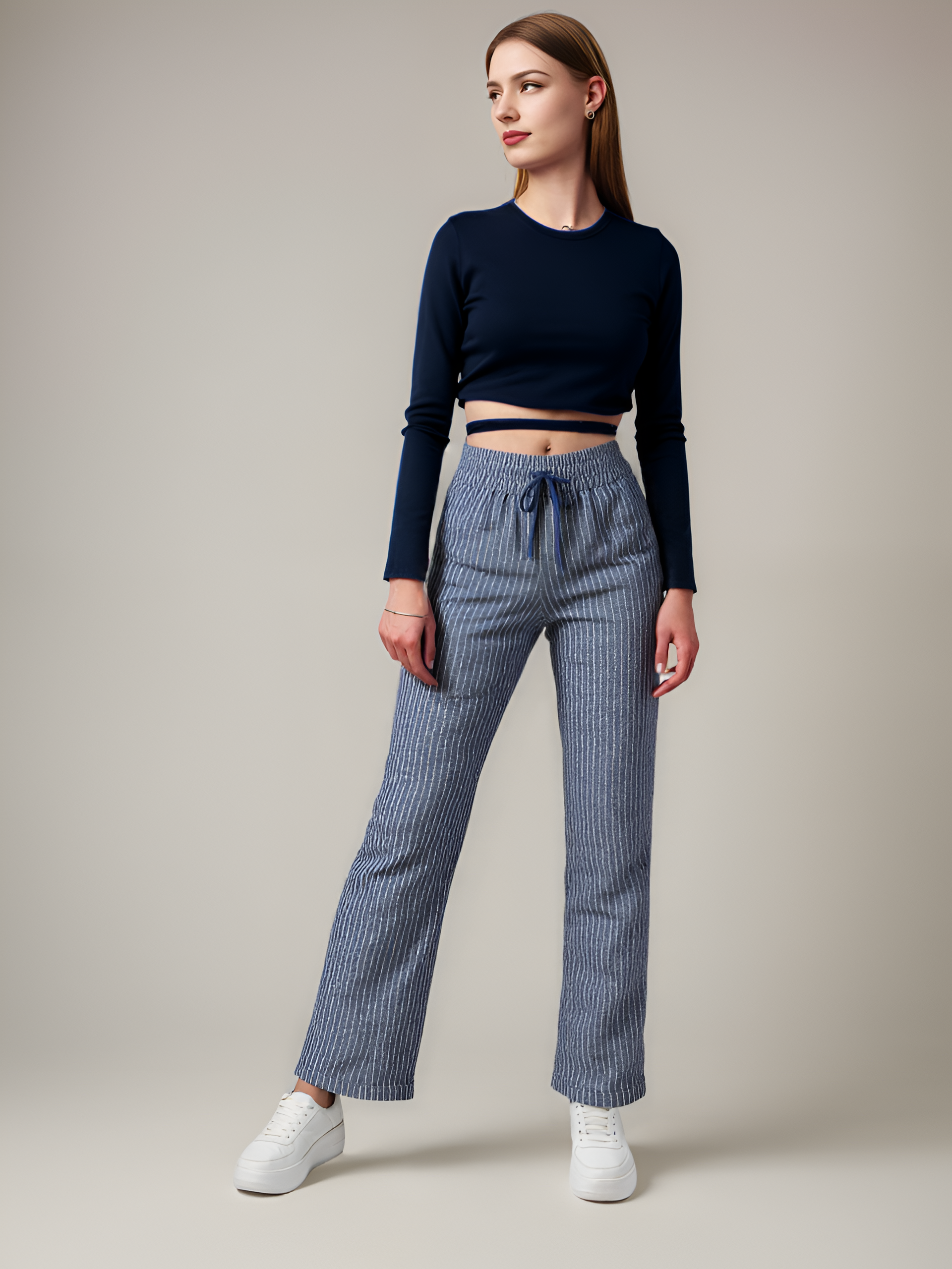 Soft Elastic Wide Length Pants