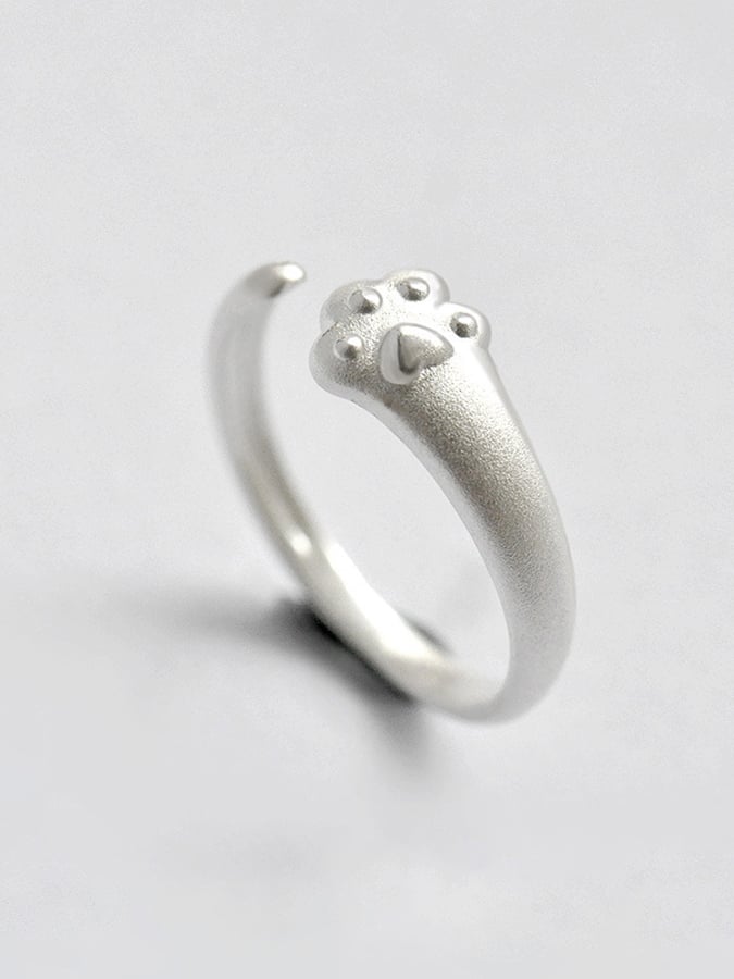Ladies Fashionable And Personalized Geometric Cat Multi-Element Design Open Ring