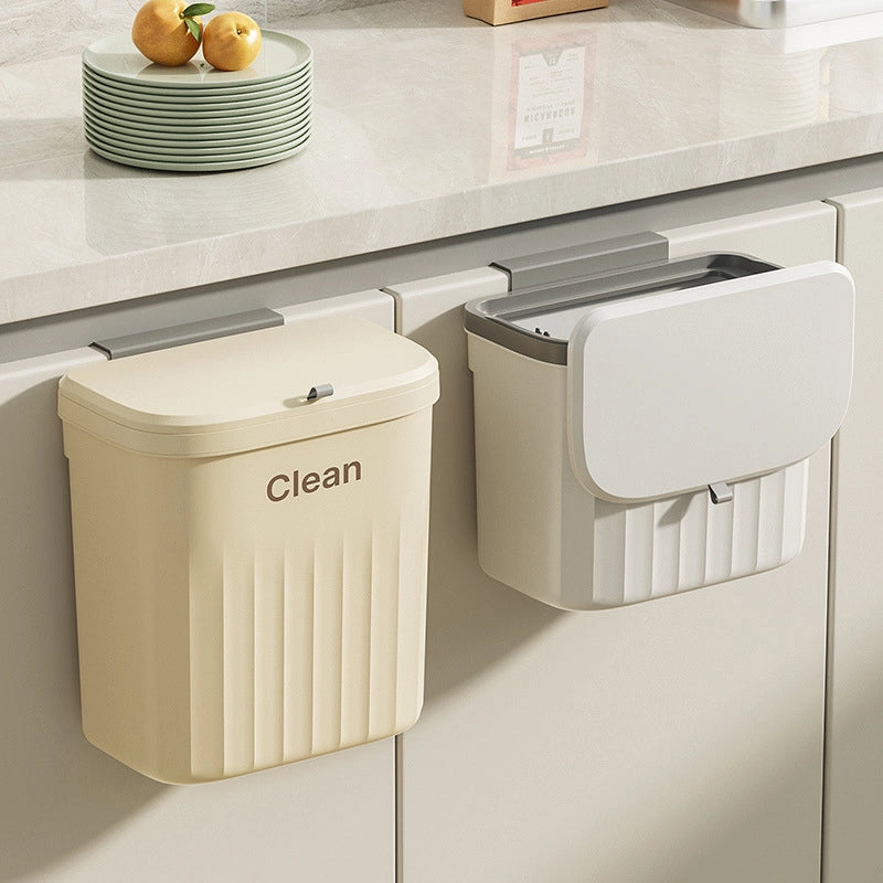 Simple Kitchen Trash Can Household Toilet Wall Hanging Large Capacity Waterproof Load-bearing Trash Basket