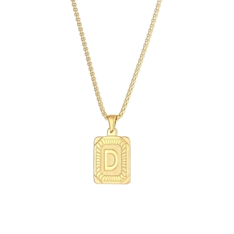 Fashion Letter Stainless Steel Pendant Necklace Plating Stainless Steel Necklaces