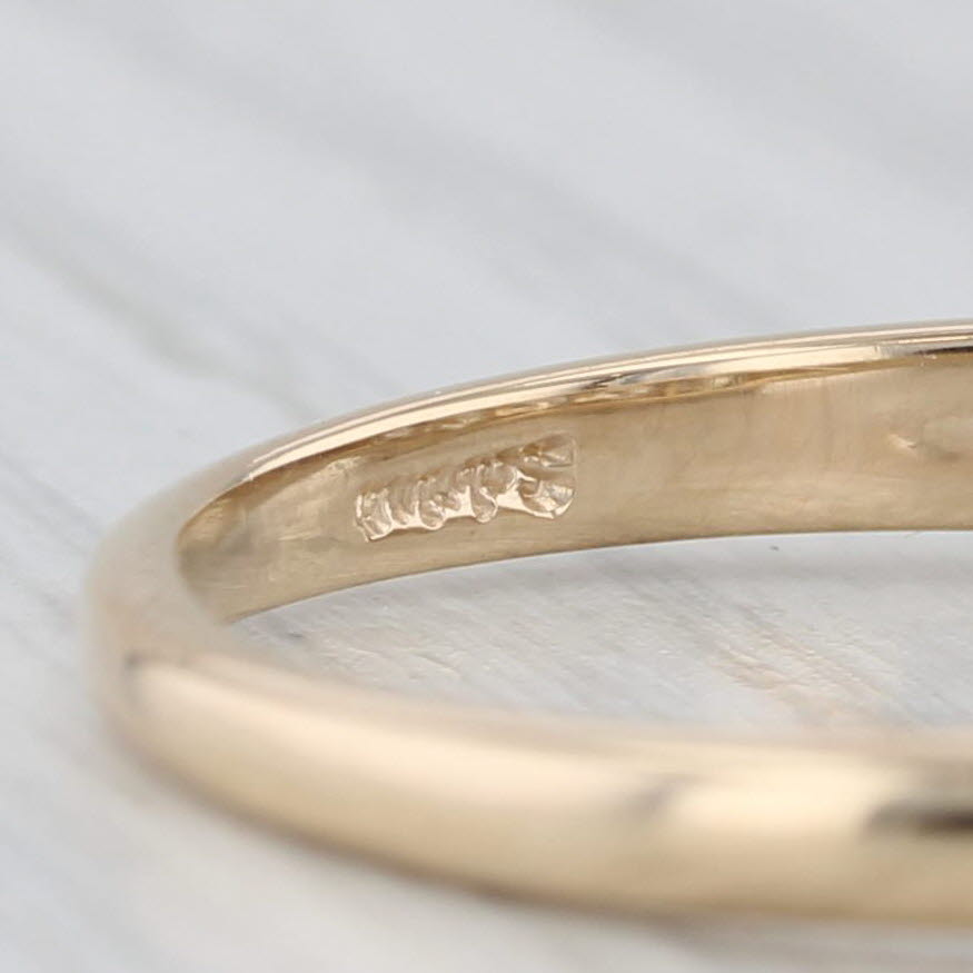 0.85ctw Diamond Wedding Band 14k Yellow Gold Size 8 Stackable Anniversary Ring
