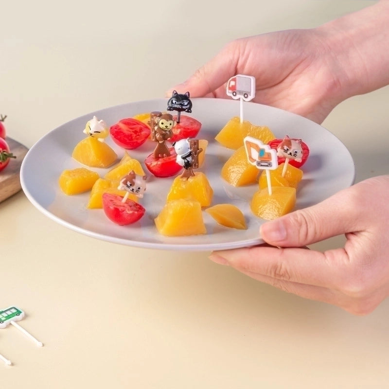 Fashion Car Plastic Fruit Fork 1 Set