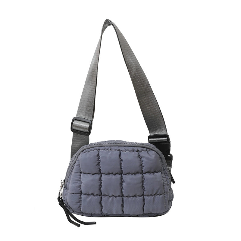 Women's Small Pu Leather Solid Color Elegant Square Zipper Crossbody Bag