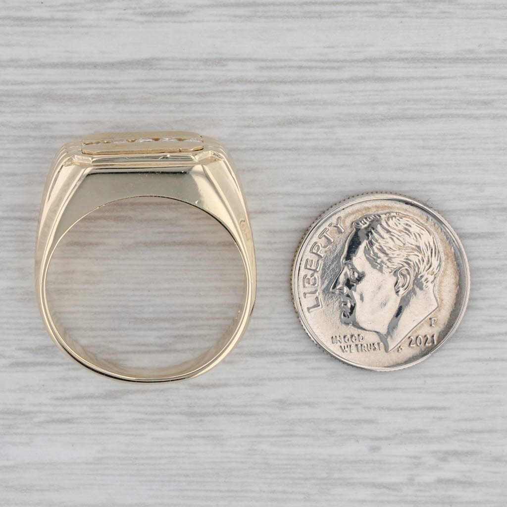 0.20ctw Diamond Men's Ring 14k Yellow Gold Size 9
