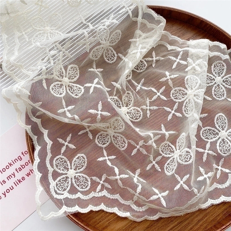 Women's Sweet Flower Lace Hollow Out Silk Scarf