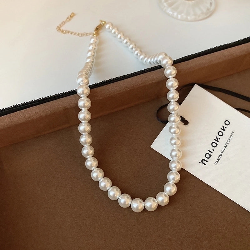 Round Pearl Plating Women's Necklace