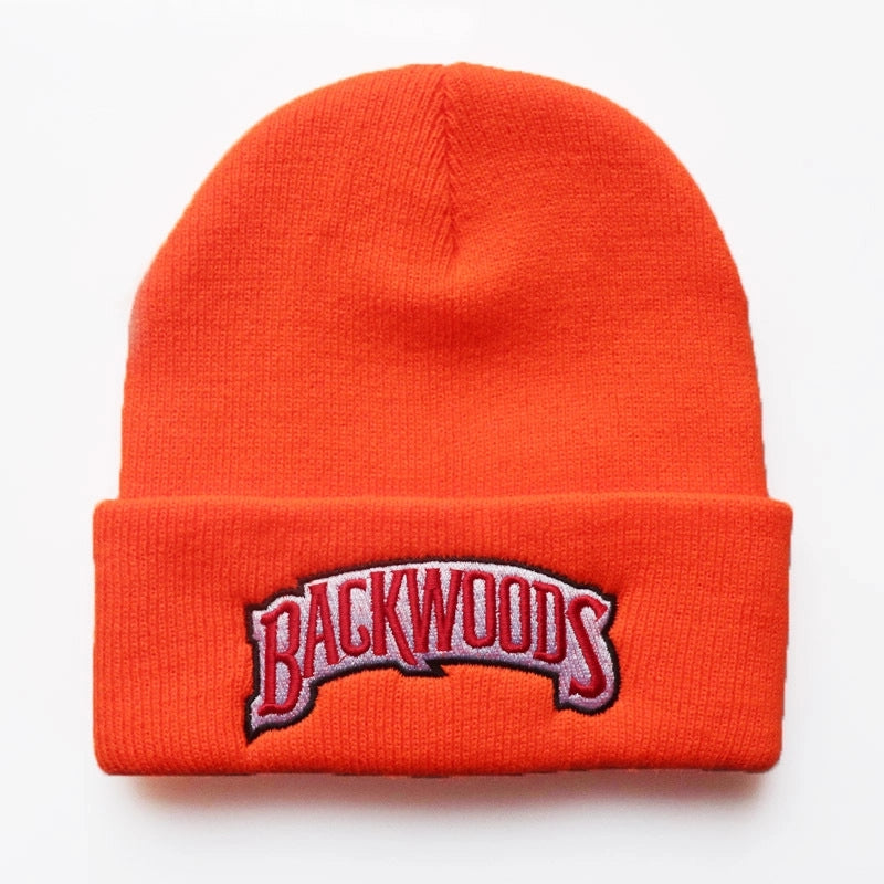 New Autumn And Winter Men's And Women's Warm Wool Hat BACKWOODS Letter Embroidery Men's And Women's Knitted Hat Pullover Hat