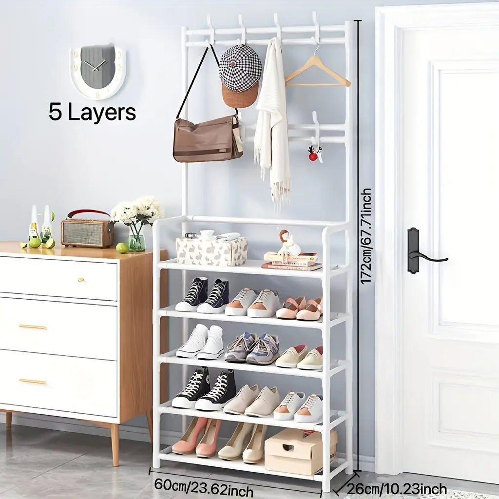 MULTIFUNCTIONAL SHOE AND HAT RACK (4 LAYERS)