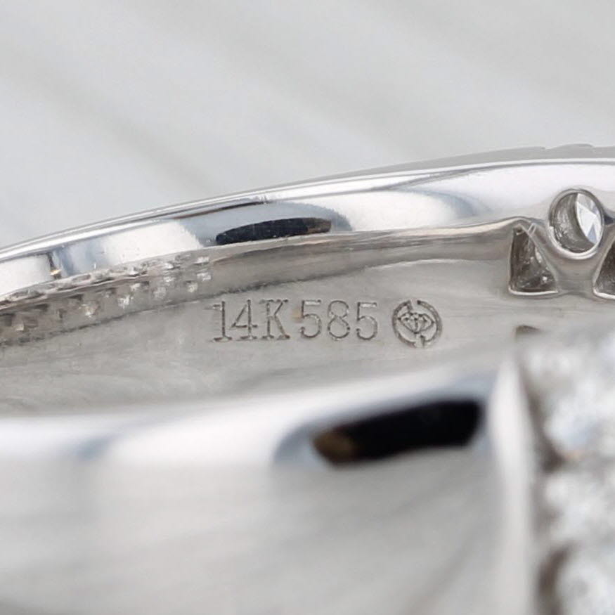 1.31ctw Diamond Ring 14k White Gold Size 8 Wedding Anniversary Band