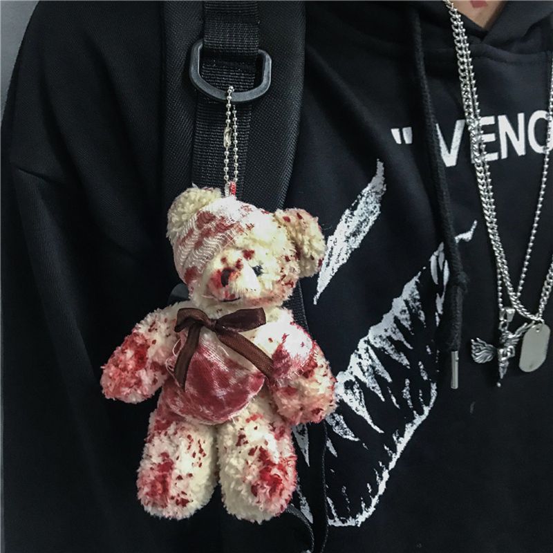 Bloody Teddy Bear Keychain