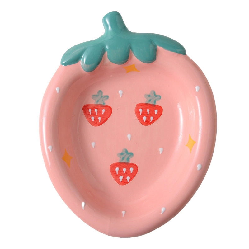Halloween Cute Pumpkin Fruit Strawberry Porcelain Plate 1 Piece