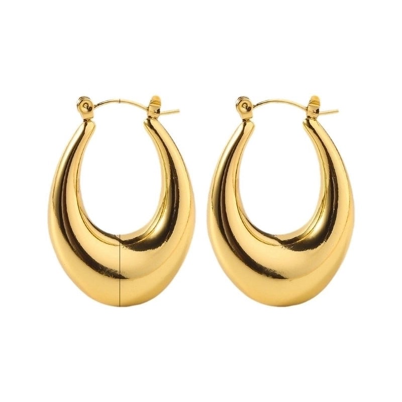 12 Pieces Minimalist Commute Geometric Heart Shape Plating Titanium Steel Drop Earrings Earrings Ear Studs