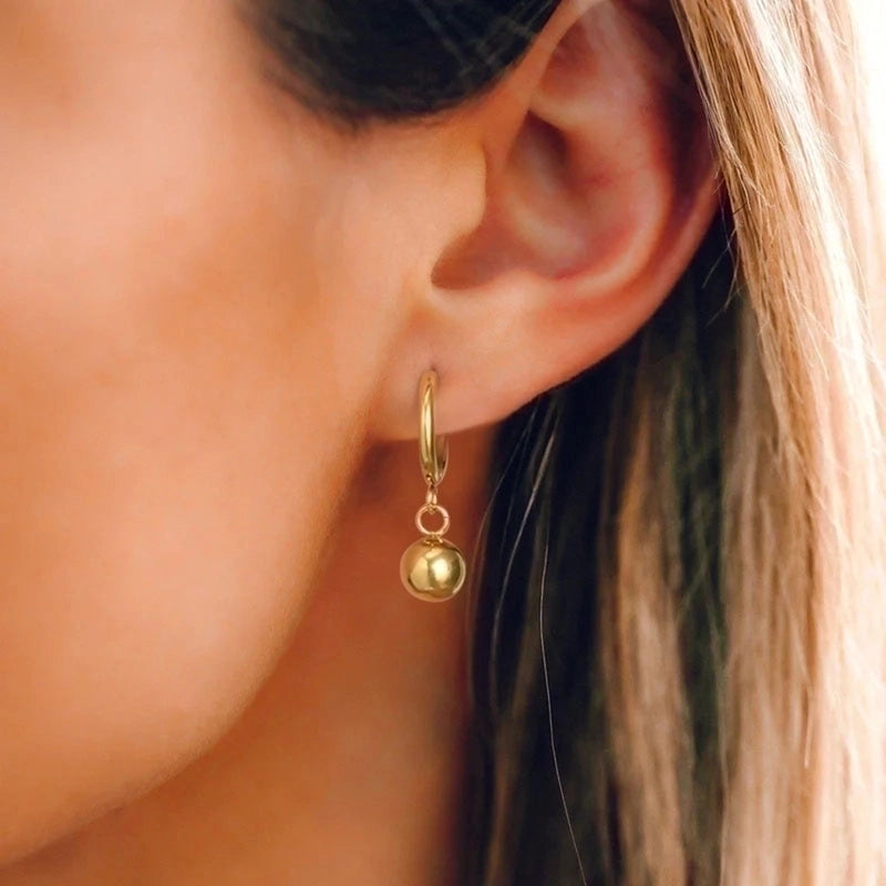 1 Pair Minimalist Star Plating Inlay 201 Stainless Steel Zircon 18K Gold Plated Drop Earrings