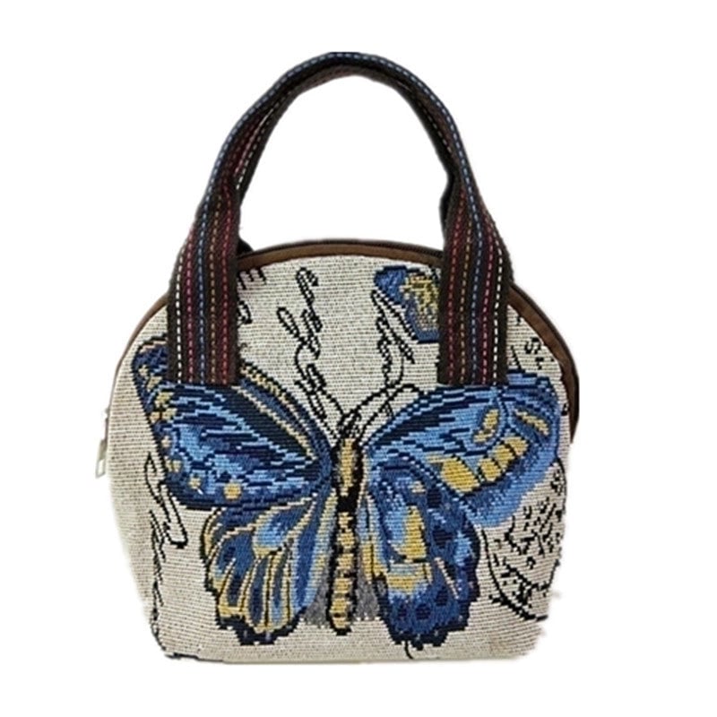 Women's Medium All Seasons Cotton And Linen Animal Fashion Shell Zipper Handbag