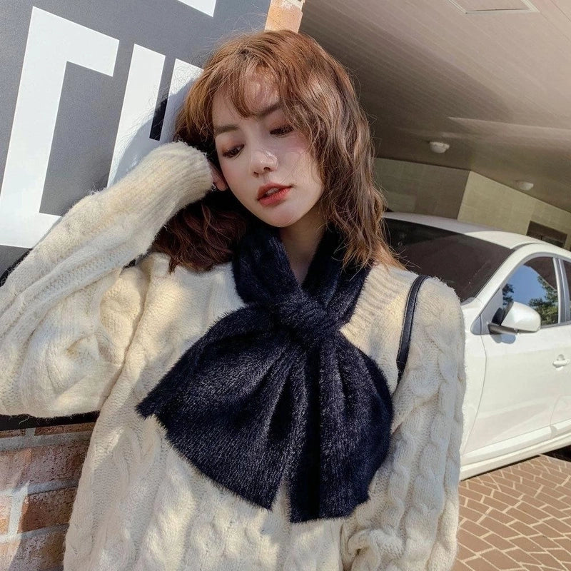 Unisex Sweet Solid Color Scarf
