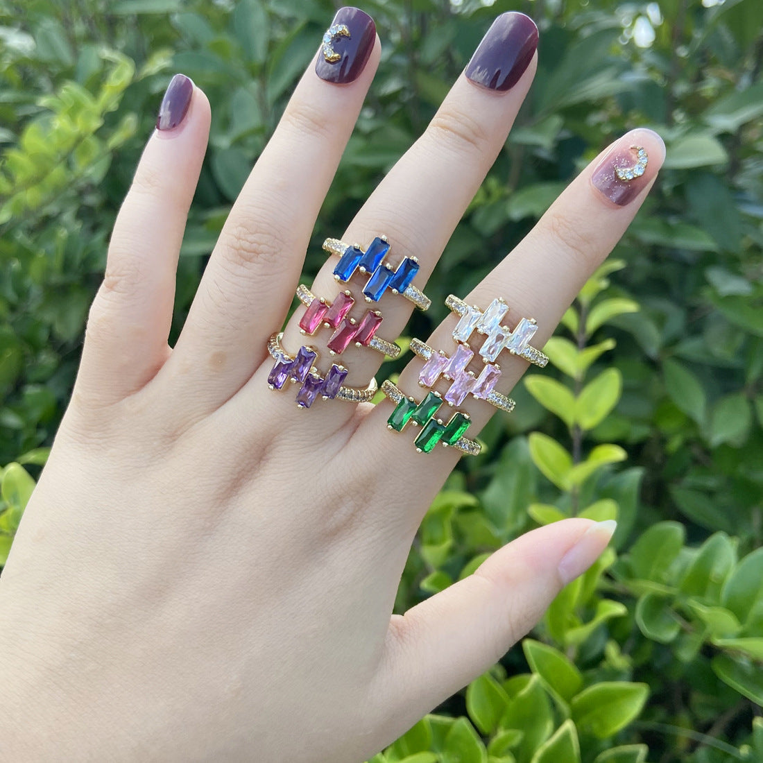 Women Metal Bowknot Copper Electroplating Rings