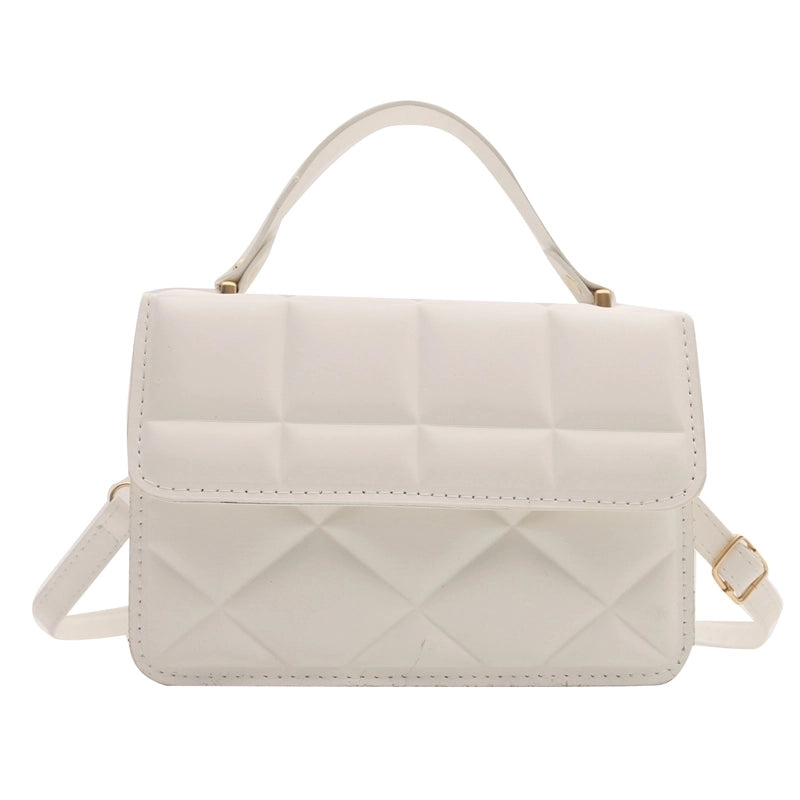 Women's Pu Leather Solid Color Classic Style Flip Cover Handbag