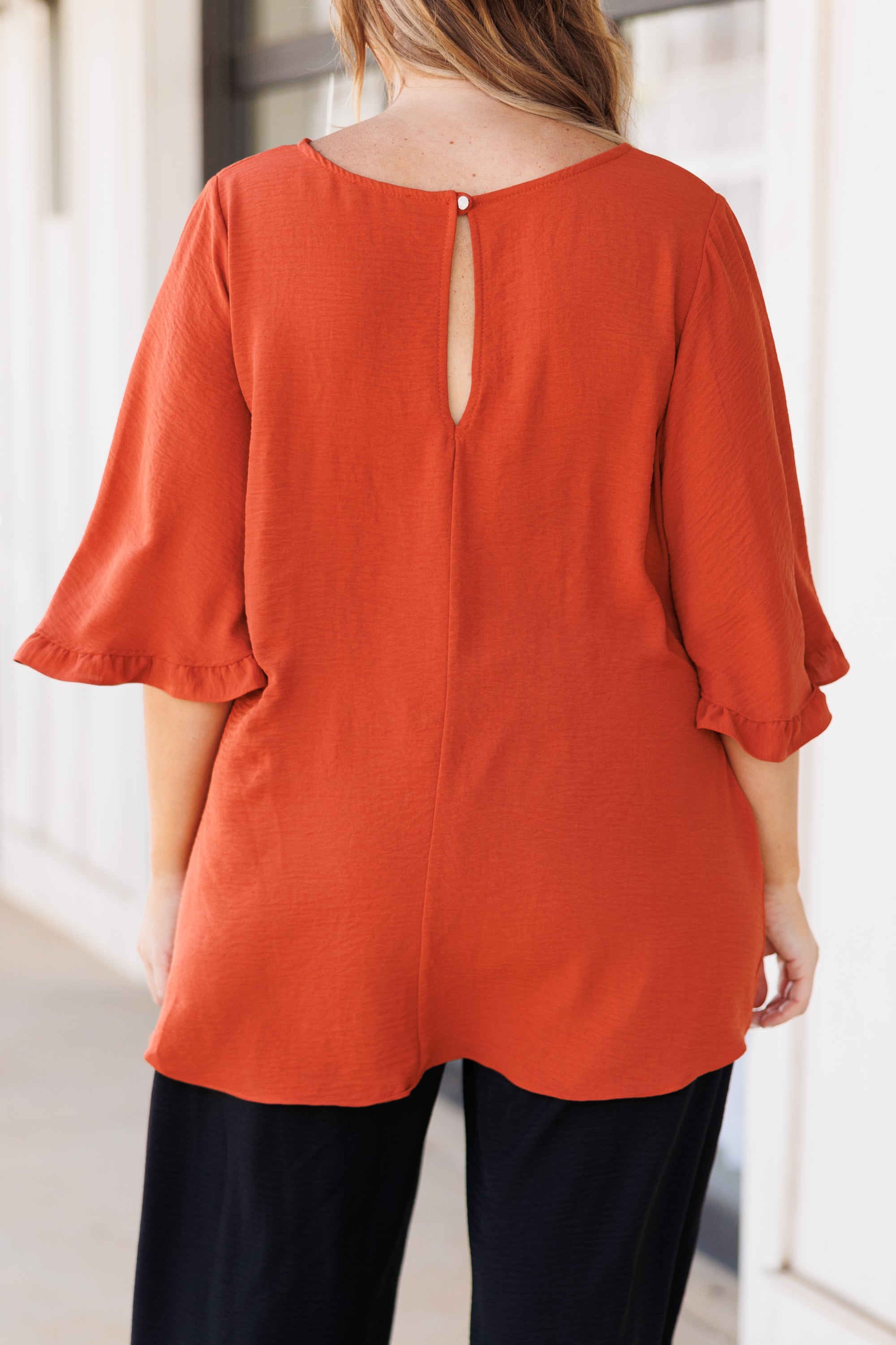 Come Hideaway Top. Rust