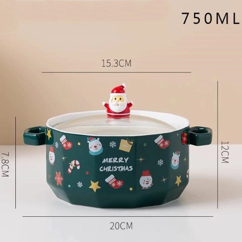 Christmas Cute Santa Claus Letter Porcelain Tableware 1 Piece