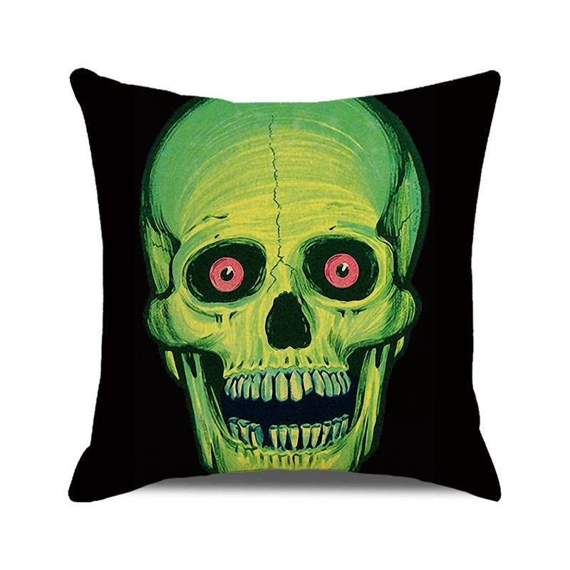 Halloween Retro Punk Palm Skull Cotton Pillow Cases Couch & Sofa Decor