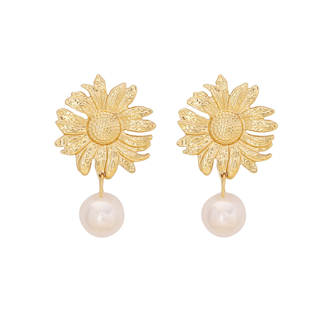 Stainless Steel Earrings Flower Earrings Female Cold Style Exaggerated Earrings E594