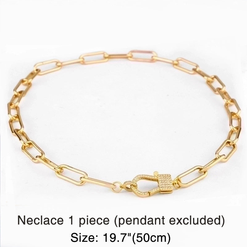 Copper Plating Geometric Necklace