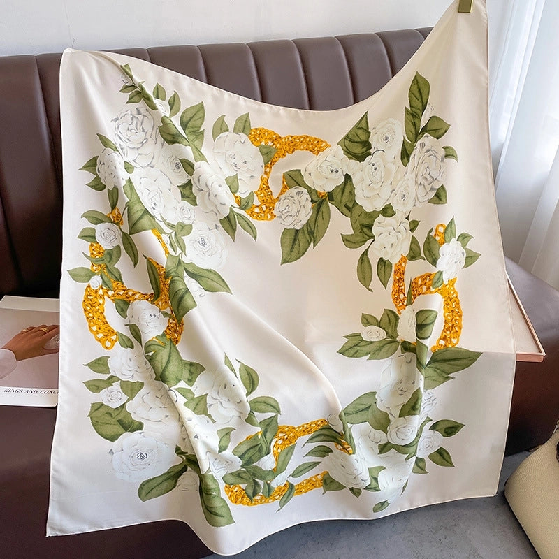 Women's Casual Vacation Minimalist Polka Dots Polyester Satin Printing And Dyeing Printing Silk Scarf