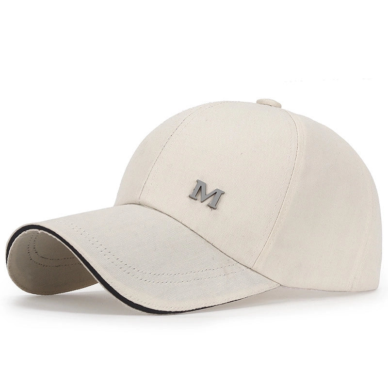 Women's Casual Minimalist Letter Solid Color Curved Eaves Baseball Cap