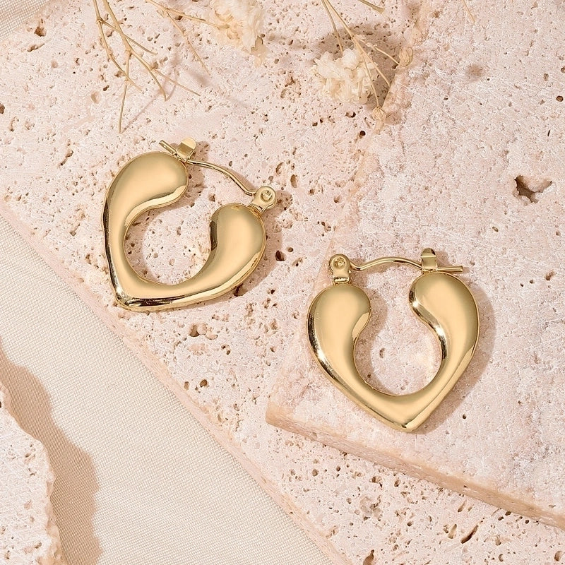 1 Pair 5 Pairs Minimalist Classic Style Solid Color Asymmetrical 304 Stainless Steel 18K Gold Plated Earrings