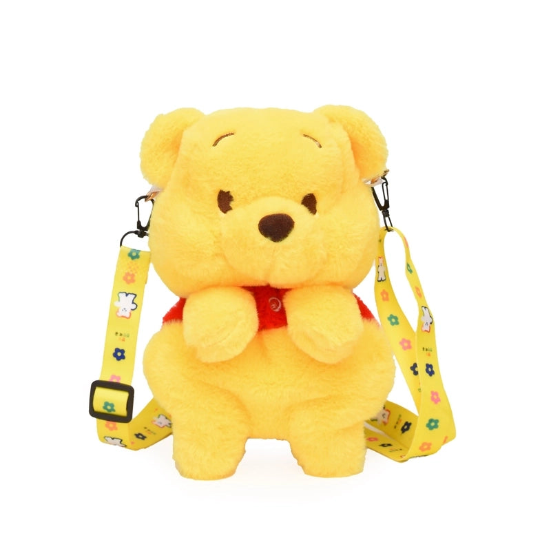 Women's Small Plush Little Bear Cute Zipper Crossbody Bag