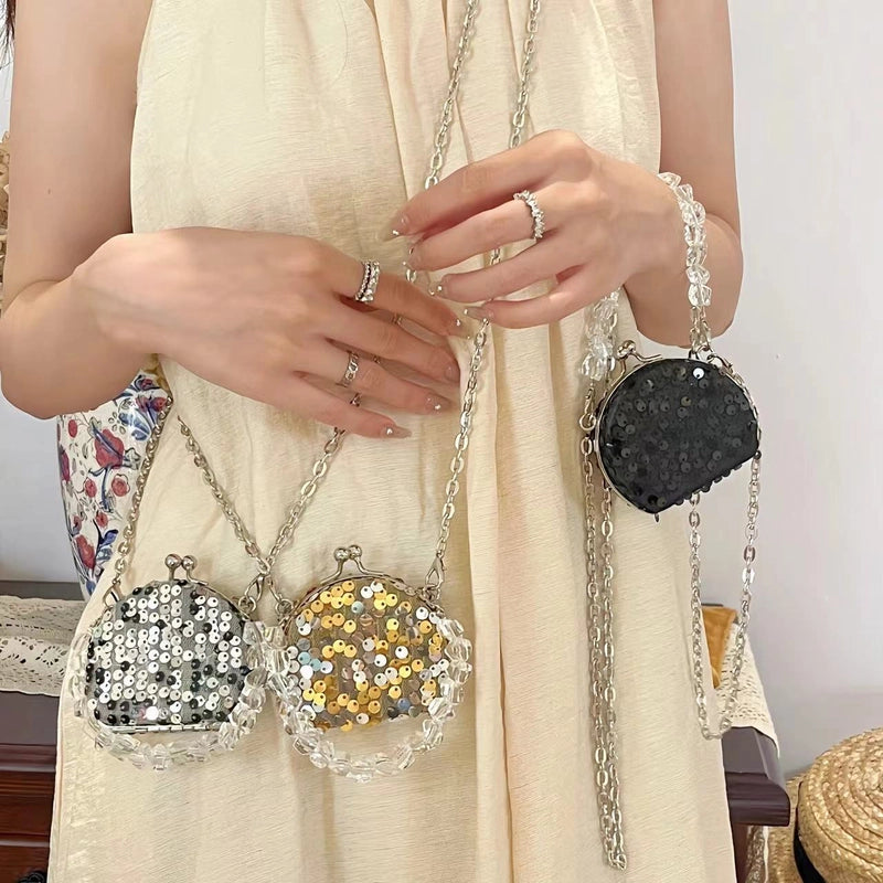 Women's Mini Arylic Solid Color Elegant Streetwear Oval Lock Clasp Crossbody Bag