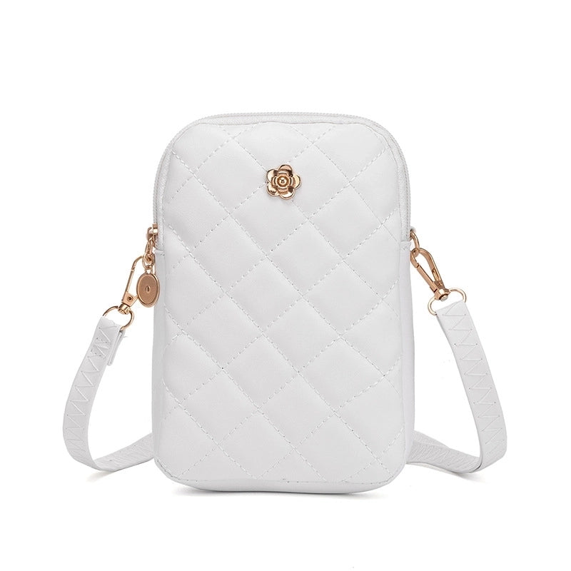 Women's Small Pu Leather Solid Color Lingge Vintage Style Classic Style Zipper Phone Wallets