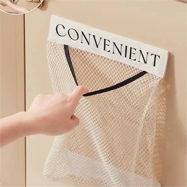 Large Capacity Mesh Storage Bag. Wall-Mounted Hanging Organizer