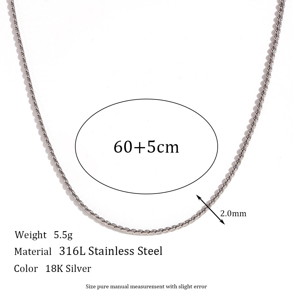 Minimalist Stripe Geometric Stainless Steel Electroplating Necklaces
