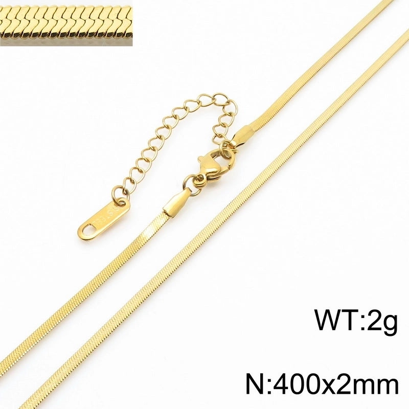 Minimalist Geometric 304 Stainless Steel 18K Gold Plated Necklace