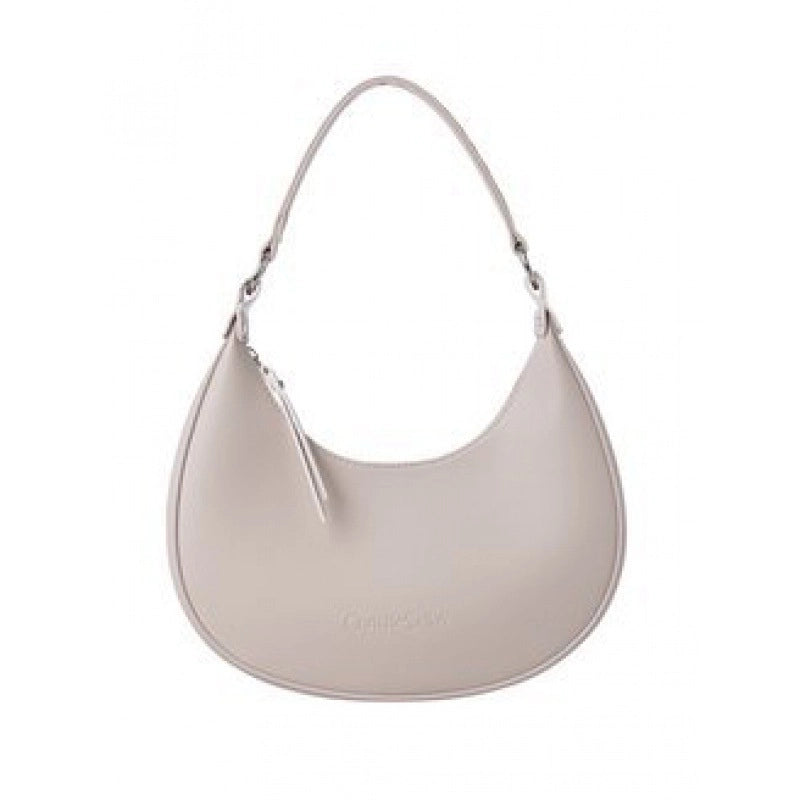 Women's Small Pu Leather Solid Color Classic Style Zipper Saddle Bag