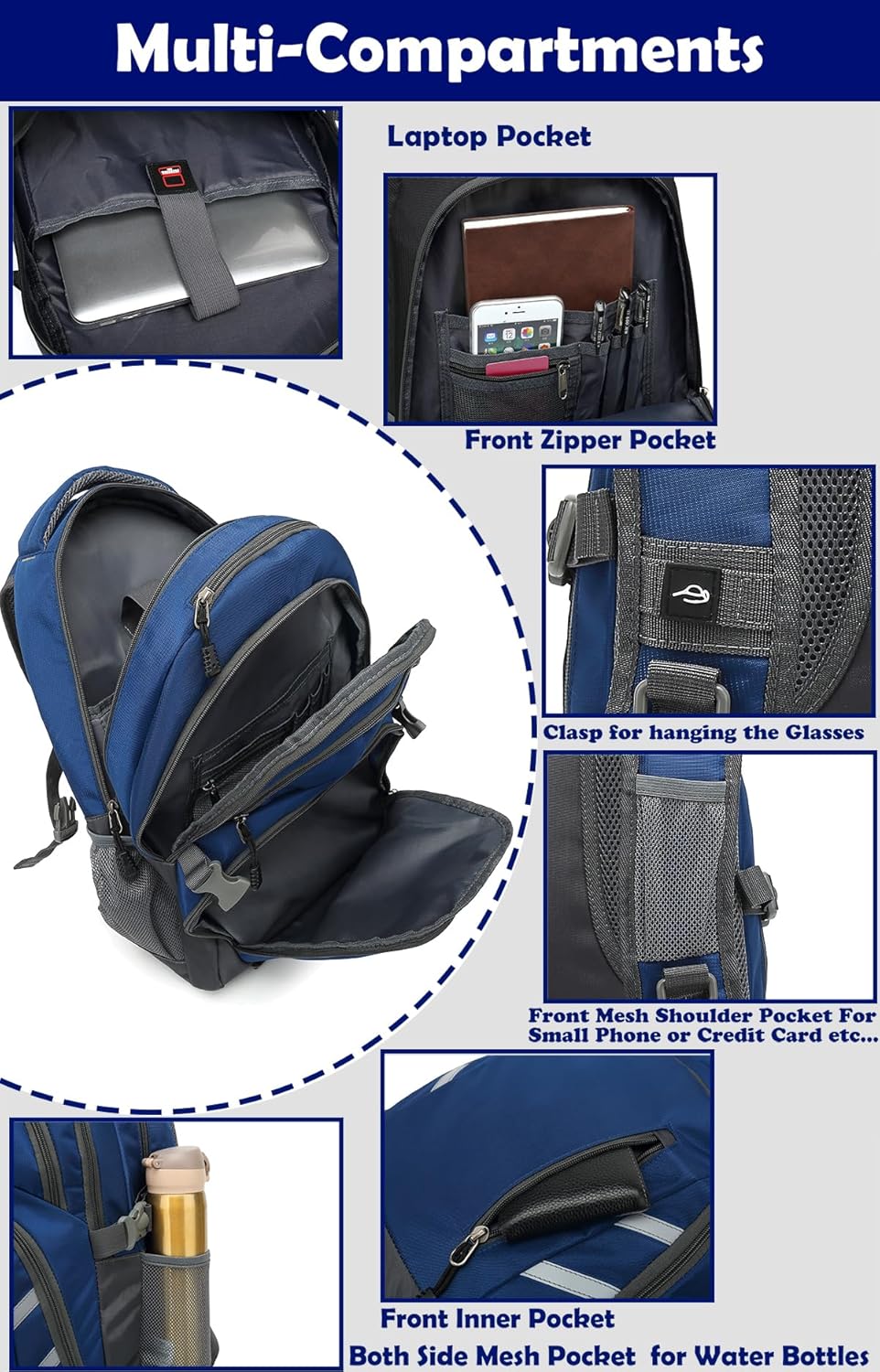 ProEtrade Backpack Bookbag for College Laptop Travel,Fit Laptop Up to 15.6 inch with USB Charging Port Multi Compartment Anti theft, Gift for Women Men (Galaxy)
