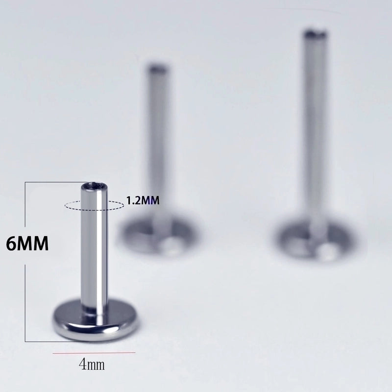 1 Piece Lip Rings Minimalist Solid Color Pure Titanium