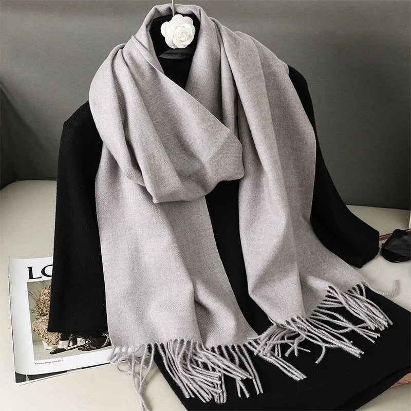 Women's Elegant Solid Color Imitation Cashmere Scarf