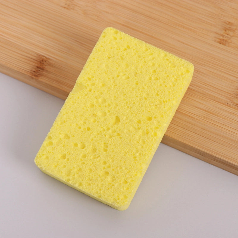 Minimalist Solid Color Wood Pulp Cotton Sponge Wipe