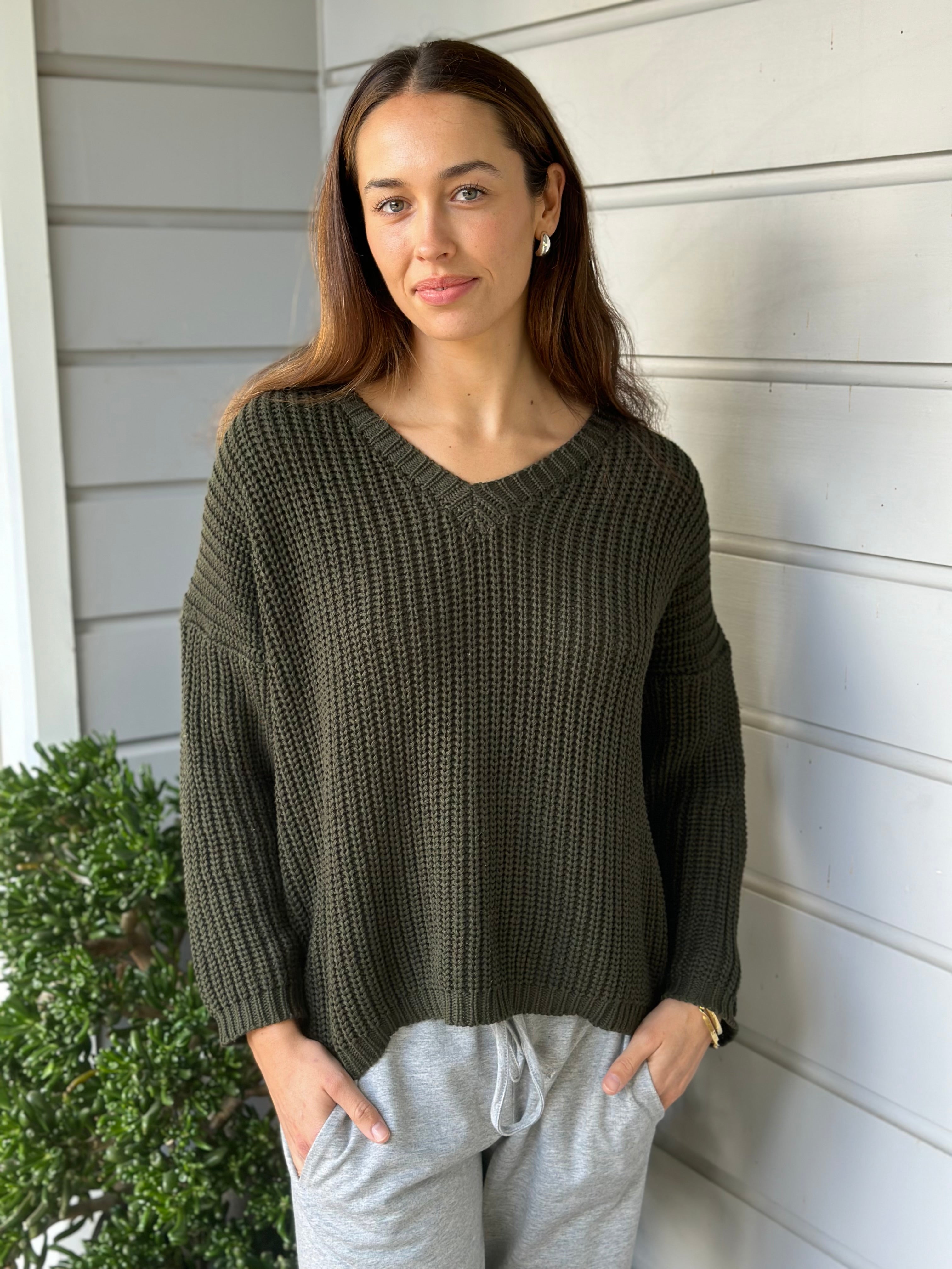 jasper cotton knit - army