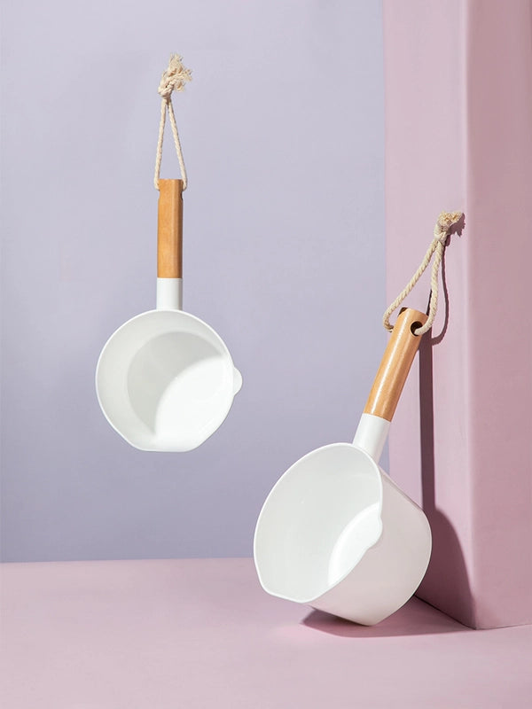 Household Kitchen Water Ladle Wooden Handle Water Spoon Multi-functional Deepening Thickened Long Handle Creative Large Hanging Net Red Spoon Water Ladle